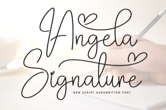 Angela Signature: A Script Font for Personal Editorial Design