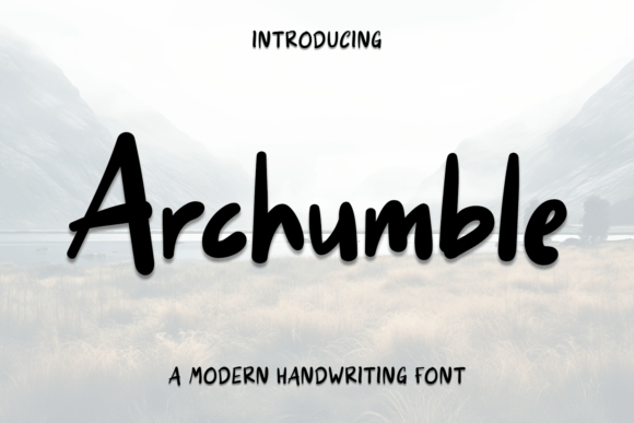 Archumble: A Handwritten Font for Editorial Design