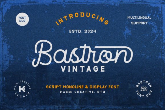 Bastron Vintage: A Timeless Script Font for Editorial Elegance