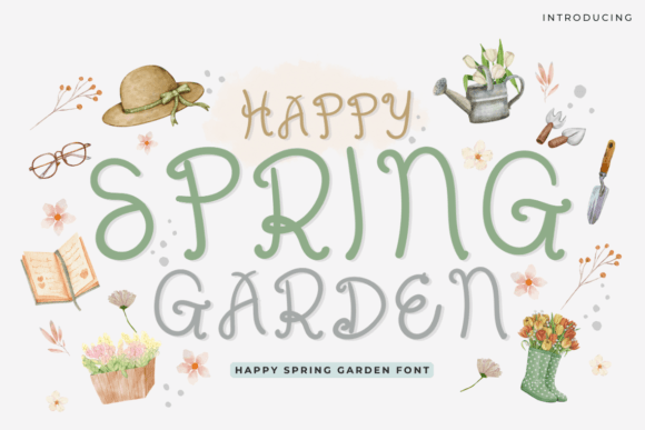 Happy Spring Garden: A Font Designed for Editorial Joy