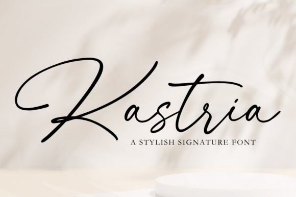Kastria: A Signature Script Font for Digital Creators