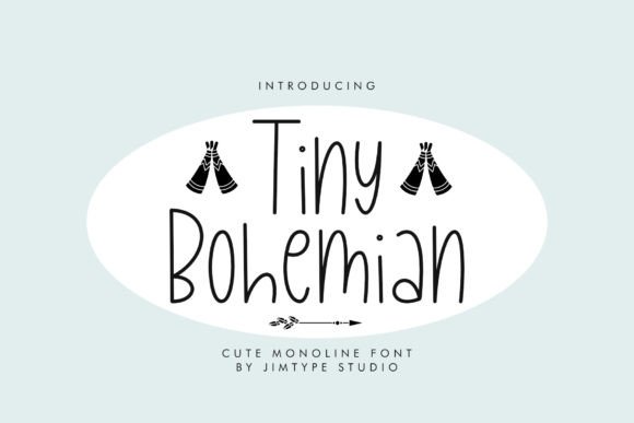Tiny Bohemian Font for Digital Design